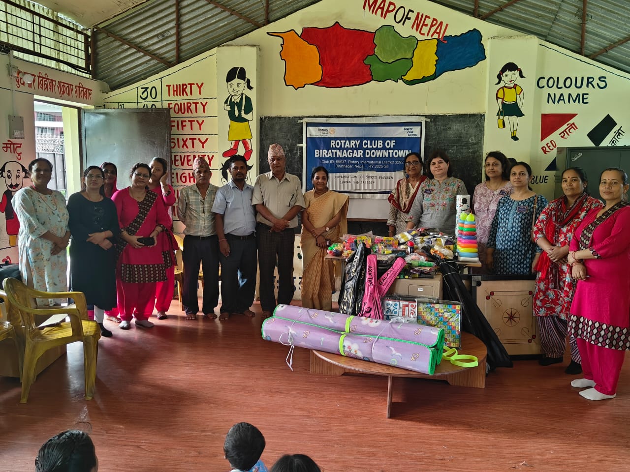 Sports material handover at 2 schools phase 1