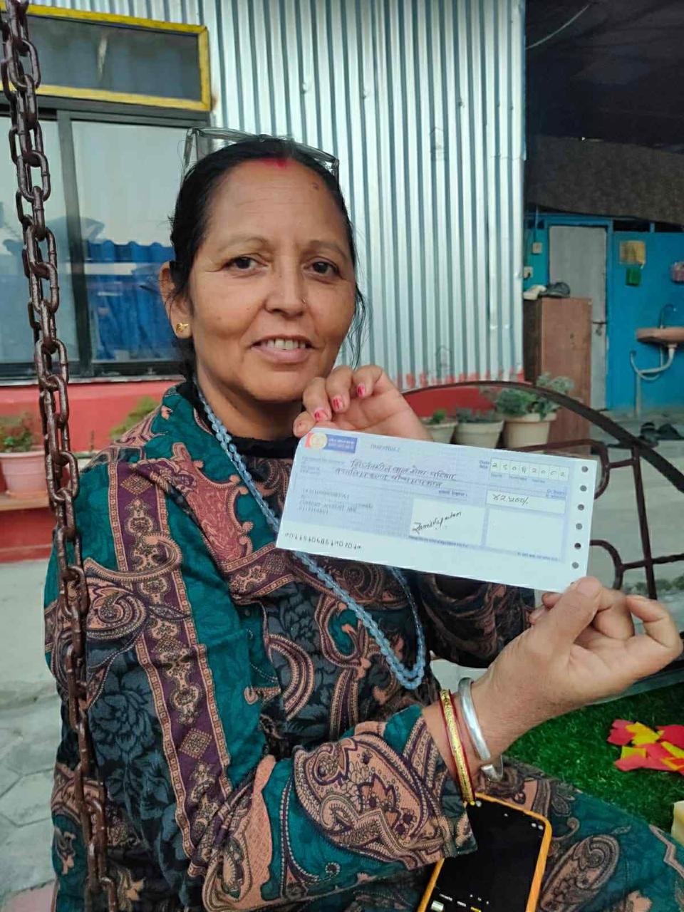 Scholarship to orphan Prakash Karki