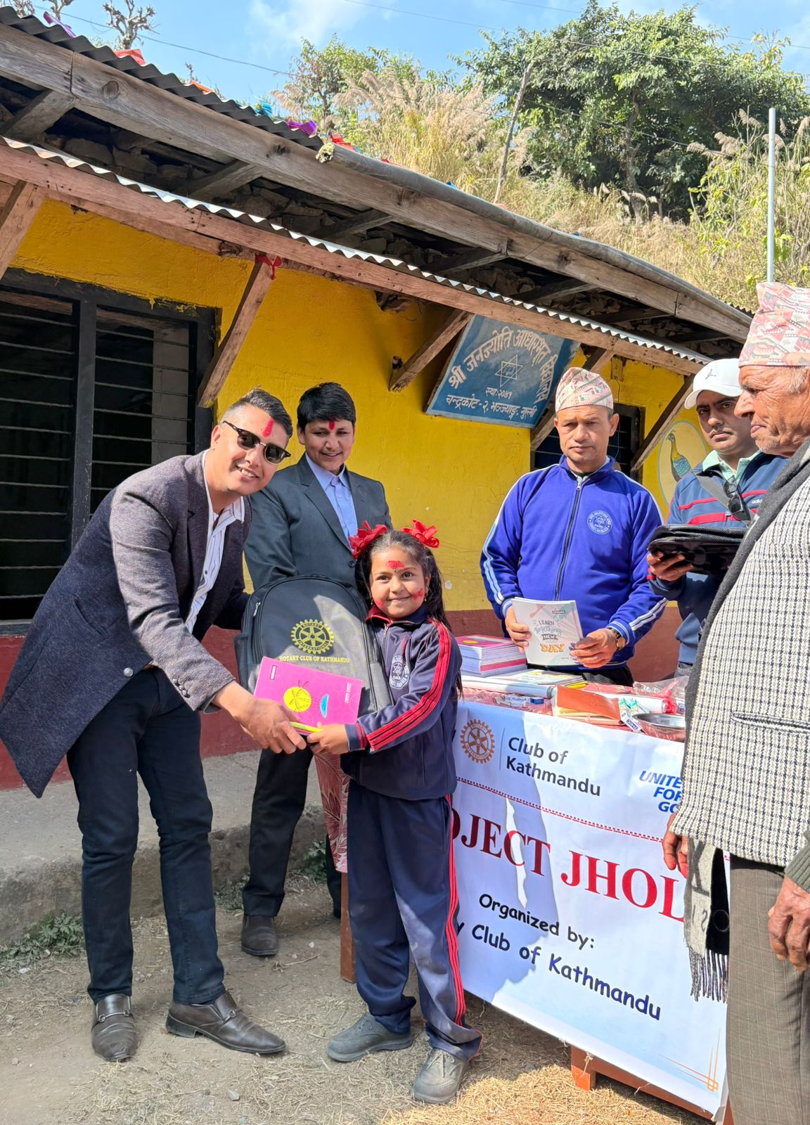 Rotary Club of Kathmandu’s Project JHOLA Benefits Over 1,000 Students in Gulmi
